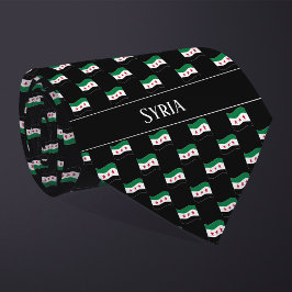 シリアの旗のウェーブ柄  ネクタイ
