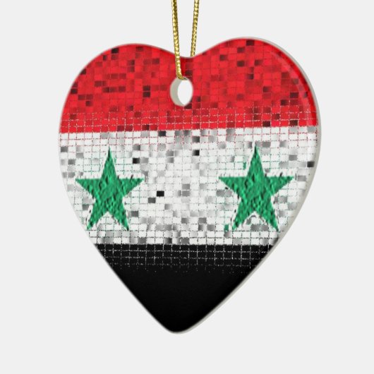シリアの旗のグリッターのオーナメント セラミックオーナメント (左)