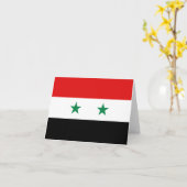 シリアの旗のノートカード カード (黄色い花)