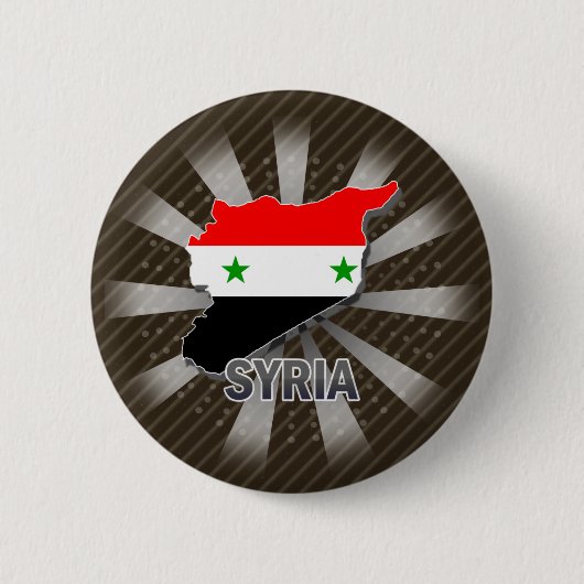 シリアの旗の地図2.0 缶バッジ (正面)