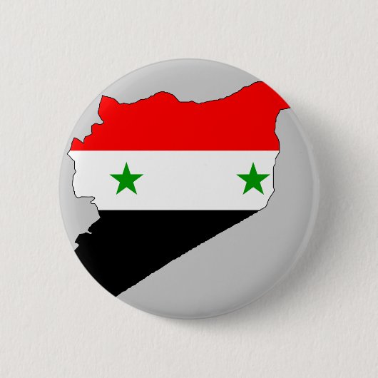 シリアの旗の地図 缶バッジ (正面)