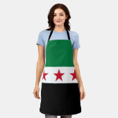 シリアの旗 エプロン (着用した状態)