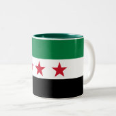 シリアの旗 ツートーンマグカップ (正面右)