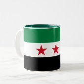 シリアの旗 ツートーンマグカップ (正面左)