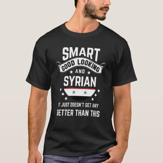 シリアの旗 ネイティブ プライド シリア シリアのルーツ Tシャツ (正面)