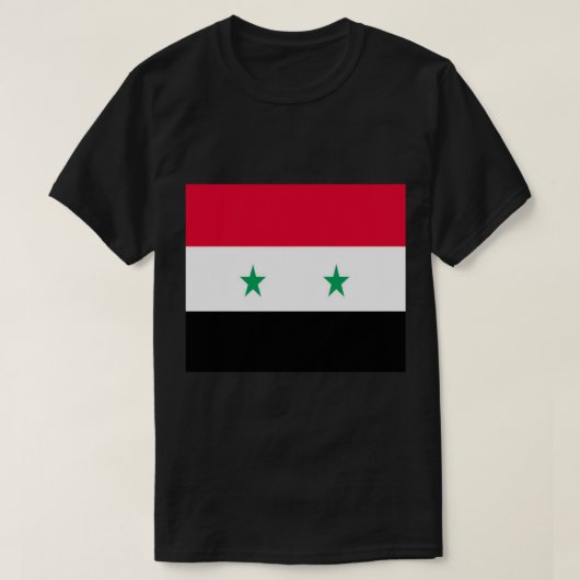 シリアの旗 Tシャツ (デザイン正面)