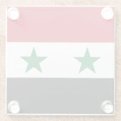 シリアの旧国旗 ガラスコースター (裏面)