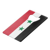 シリアの旧国旗 クレジットカード栓抜き (正面アングル)