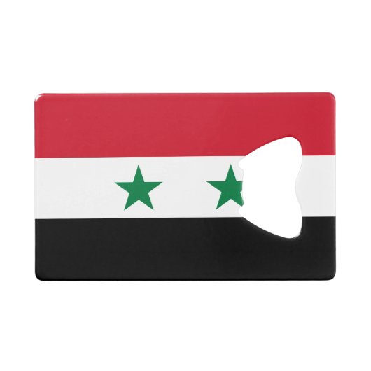 シリアの旧国旗 クレジットカード栓抜き (正面(横))