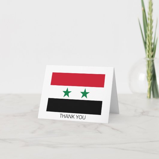 シリアの旧国旗 サンキューカード (正面)