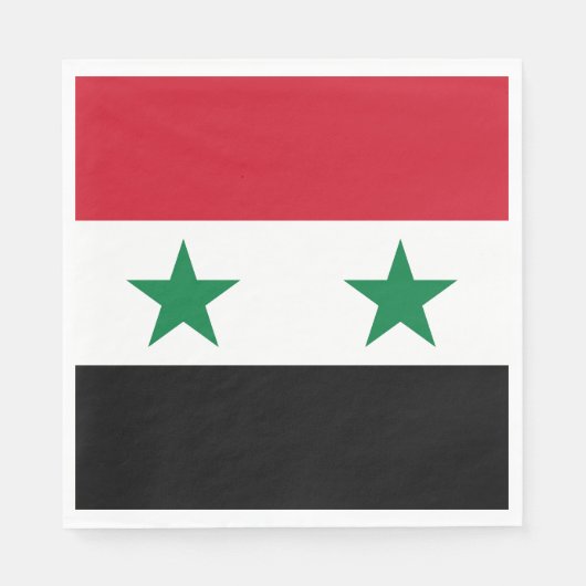 シリアの旧国旗 スタンダードランチョンナプキン (正面)
