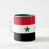シリアの旧国旗 ツートーンマグカップ (正面左)