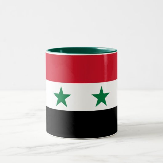 シリアの旧国旗 ツートーンマグカップ (中央)