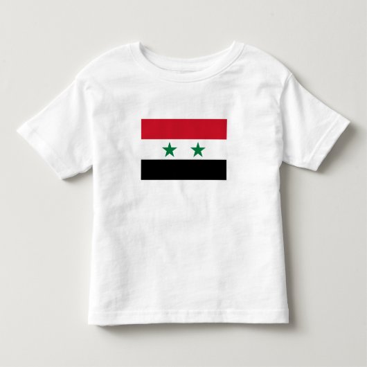 シリアの旧国旗 トドラーTシャツ (正面)