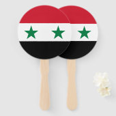 シリアの旧国旗 ハンドファン (正面&裏面)