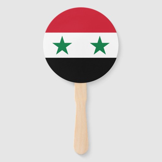 シリアの旧国旗 ハンドファン (正面)