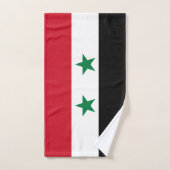 シリアの旧国旗 バスタオルセット (ハンドタオル)