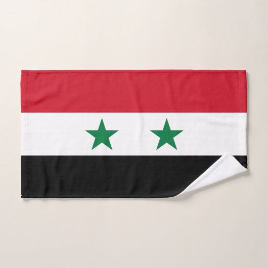 シリアの旧国旗 バスタオルセット (ハンドタオル)