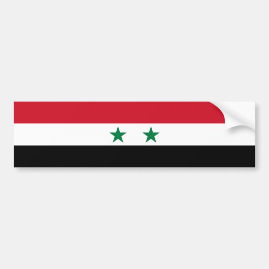 シリアの旧国旗 バンパーステッカー (正面)