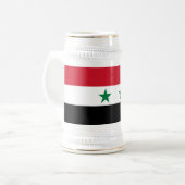 シリアの旧国旗 ビールジョッキ (正面左)