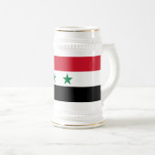 シリアの旧国旗 ビールジョッキ (正面右)