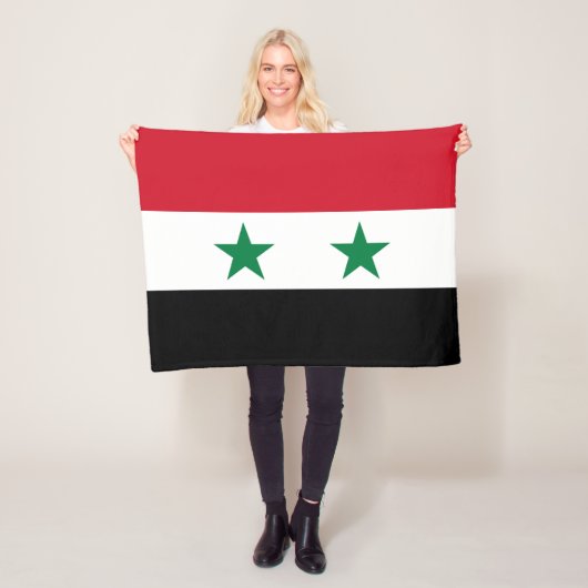 シリアの旧国旗 フリースブランケット (インサイチュ)