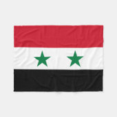 シリアの旧国旗 フリースブランケット (正面(横))