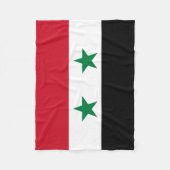 シリアの旧国旗 フリースブランケット (正面)