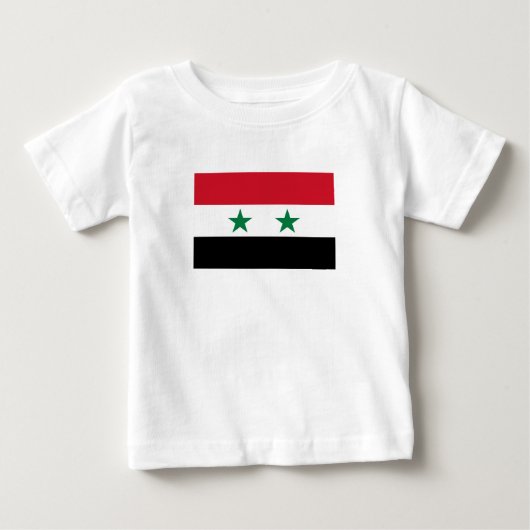 シリアの旧国旗 ベビーTシャツ (正面)
