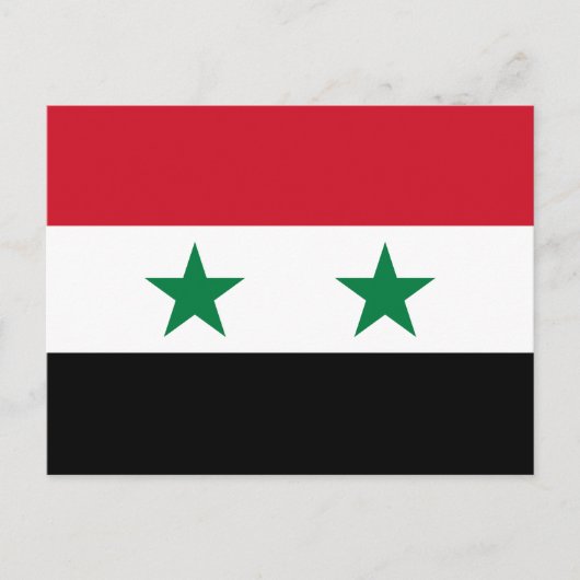 シリアの旧国旗 ポストカード (正面)