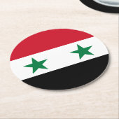 シリアの旧国旗 ラウンドペーパーコースター (アングル)
