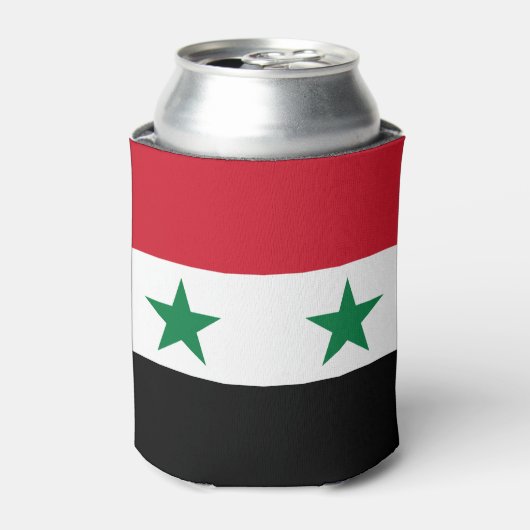 シリアの旧国旗 缶クーラー (缶正面)