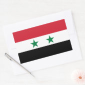 シリアの旧国旗 長方形シール (封筒)