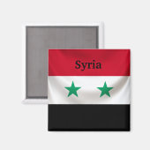 シリアの正方形の旗、儀式服 マグネット (正面/裏面)