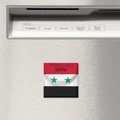 シリアの正方形の旗、儀式服 マグネット (インサイチュ (食洗機))