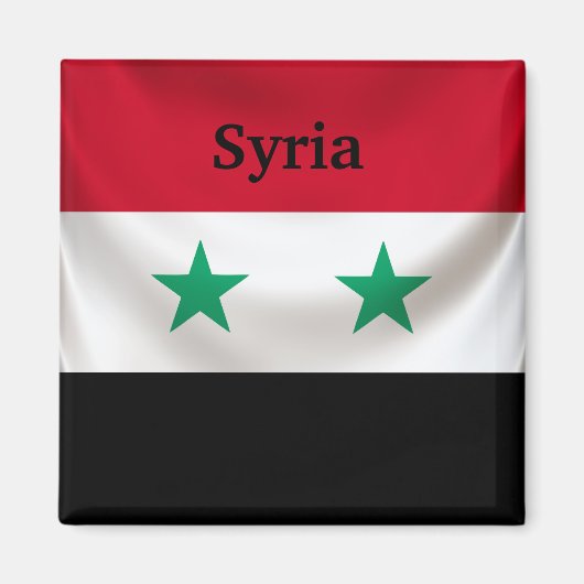 シリアの正方形の旗、儀式服 マグネット (正面)