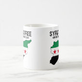 シリアは無料シリア国旗シリアは無料 コーヒーマグカップ (中央)