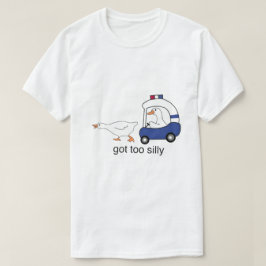 シリアスすぎる?ガチョウ警察ユーモア Tシャツ
