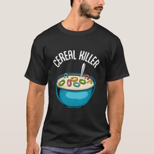 シリアスな朝食の嘘 サラダシリアル 牛乳 ヨーグルト Tシャツ (正面)