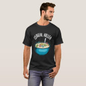 シリアスな朝食の嘘 サラダシリアル 牛乳 ヨーグルト Tシャツ (正面フル)