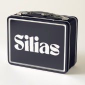 シリアスパーソナライズされた名 メタルランチボックス (裏面)