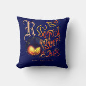 シリアルおもしろいキラータイポグラフィパブ不気味キン クッション (正面)