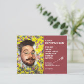 シリアルおもしろいクリスマスの愚かなフォトカードポストカード ポストカード (スタンド正面)