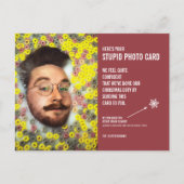 シリアルおもしろいクリスマスの愚かなフォトカードポストカード ポストカード (正面)