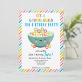 シリアルおもしろい誕生日パーティー 招待状 (スタンド正面)