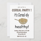 シリアルそれはシリアルずるく健康なシリアルパーティー 招待状 (正面)