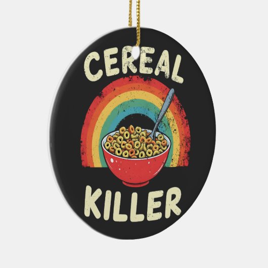 シリアルのキラーは食べ物のプン真の犯罪をメンズ セラミックオーナメント (右)
