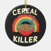 シリアルのキラーは食べ物のプン真の犯罪をメンズ セラミックオーナメント (正面)