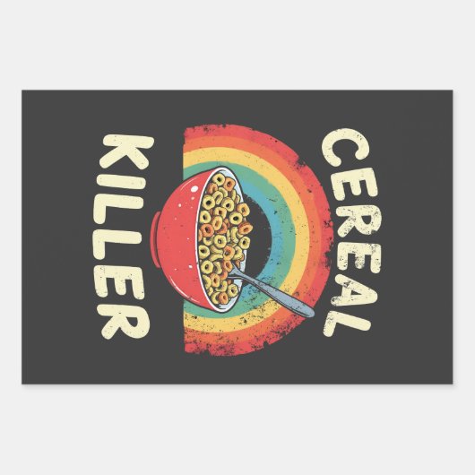 シリアルのキラーは食べ物のプン真の犯罪をメンズ ラッピングペーパーシート (正面)