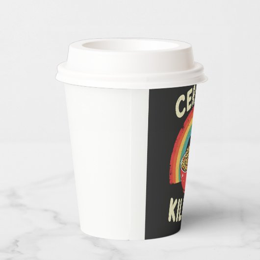 シリアルのキラーは食べ物のプン真の犯罪をメンズ 紙コップ (右)